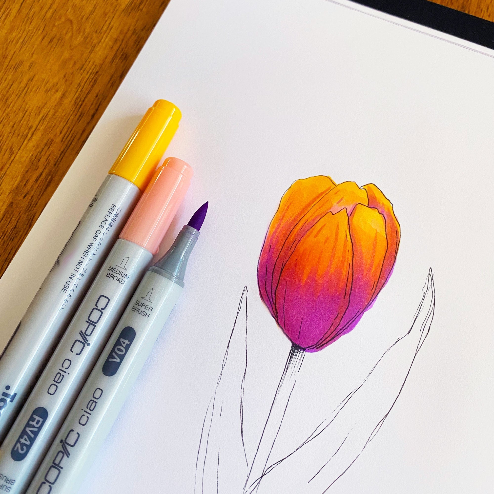 Marker Gradation with 2 Colours