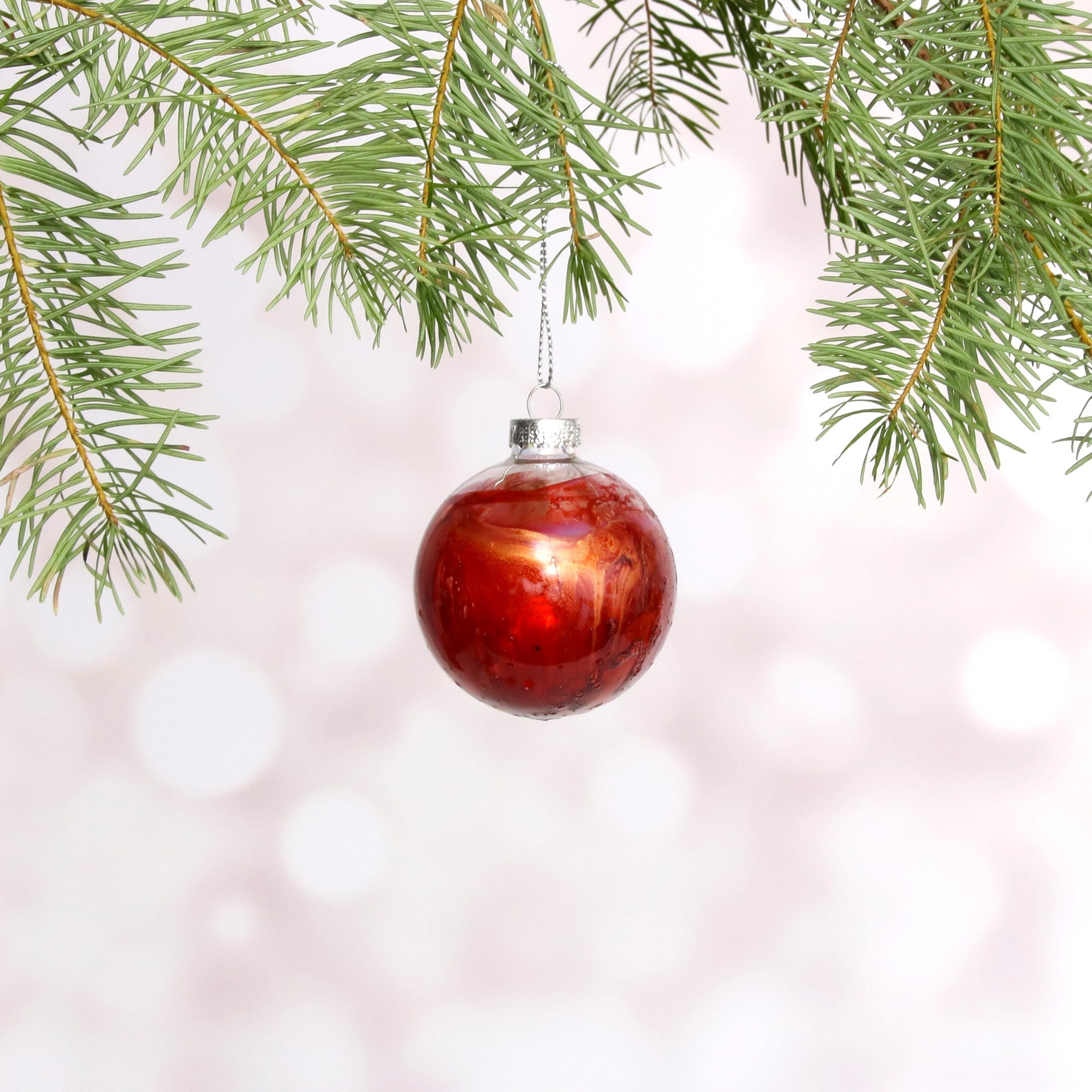 Marbled Christmas Ornaments