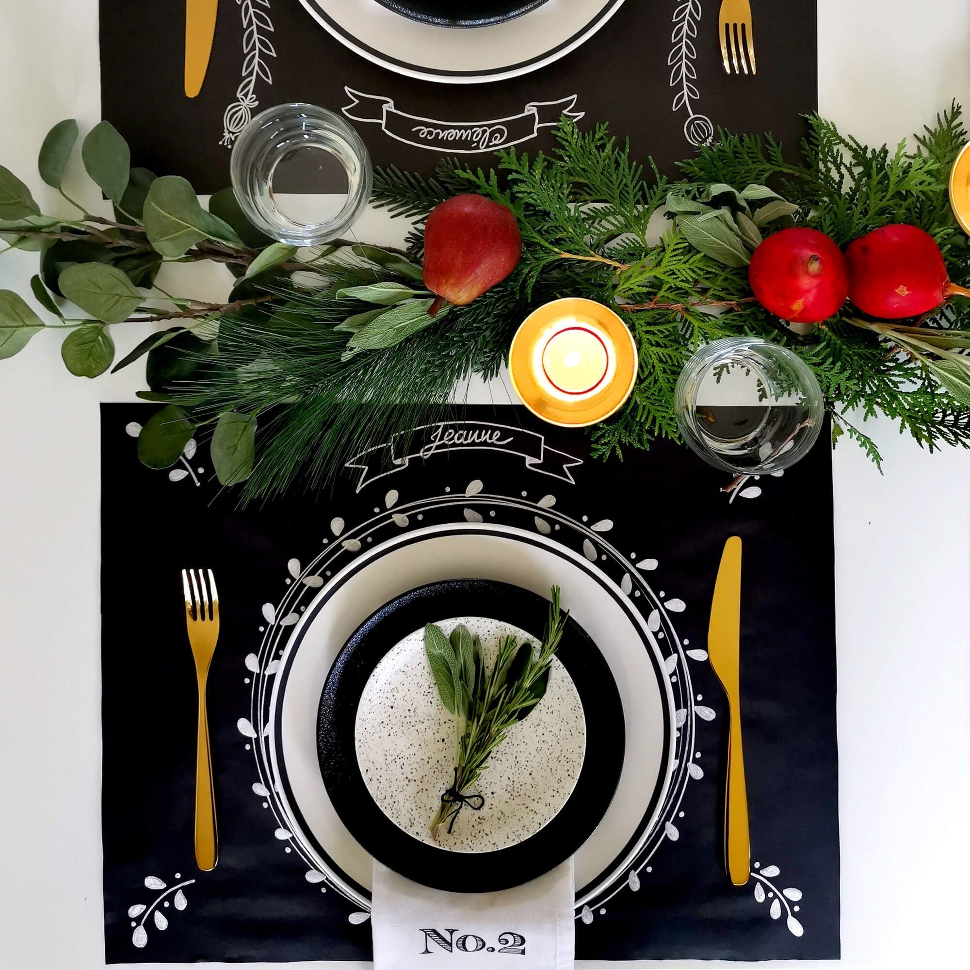 Sparkly Placeholder Mats