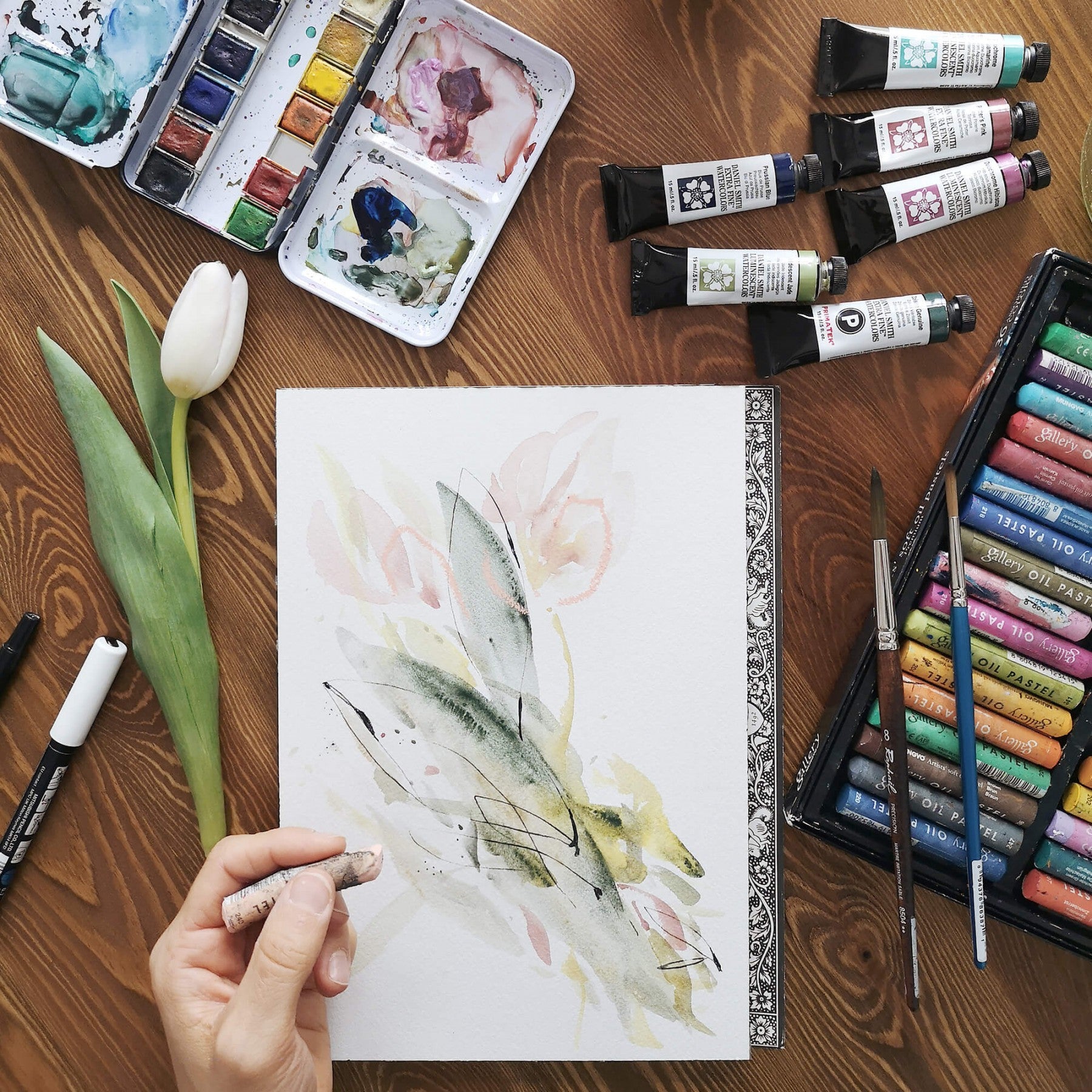 Technique: How to Create Flower-Inspired Abstract Artwork By Lysa Jordan