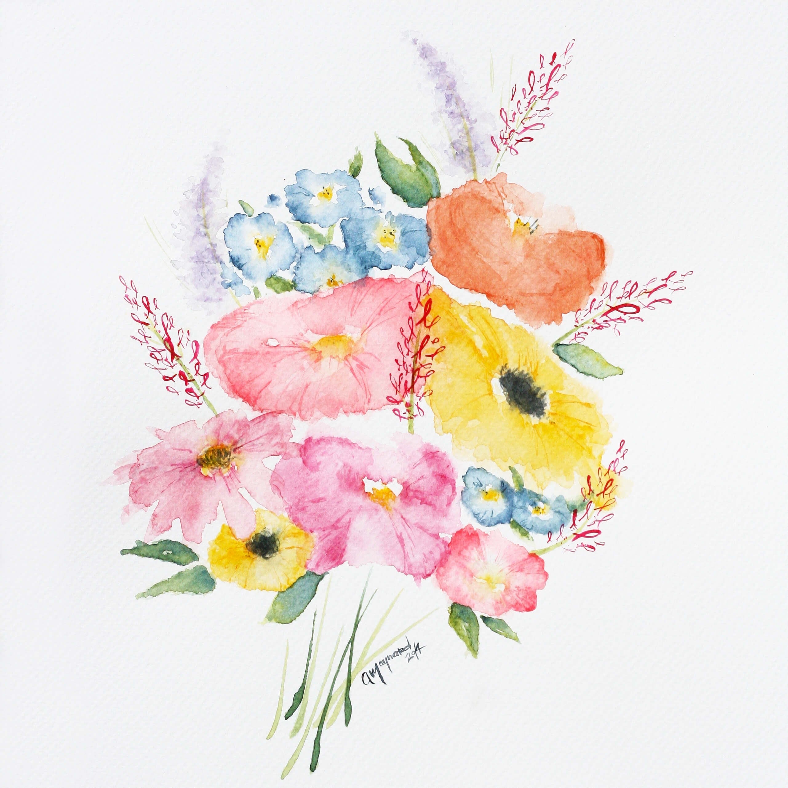 Bouquet De Fleurs L aquarelle VerticalLine DeSerres bouquet-de-fleurs-l-aquarelle-verticalline-deserres