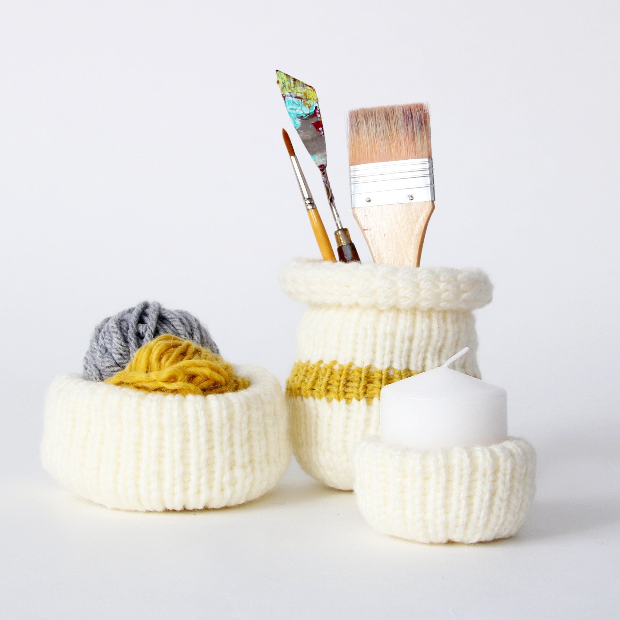 Soft, practical, handmade loom baskets