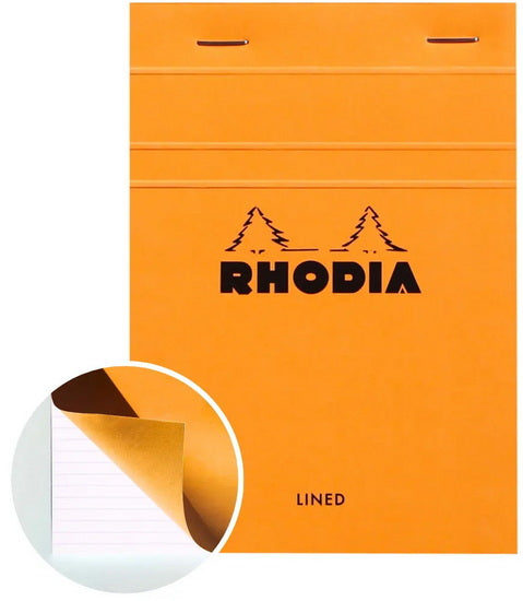 Rhodia Notepad-Lined - ORANGE - 105 X 149 MILLIMETERS – DeSerres