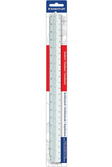 Règle Triangulaire Métal 17 Cm UA-90038 – échelles 1/12, 1/24, 1/32, 1/35, 1/48, 1/72 – Pour Architecte, Modélisme, Dessin Technique