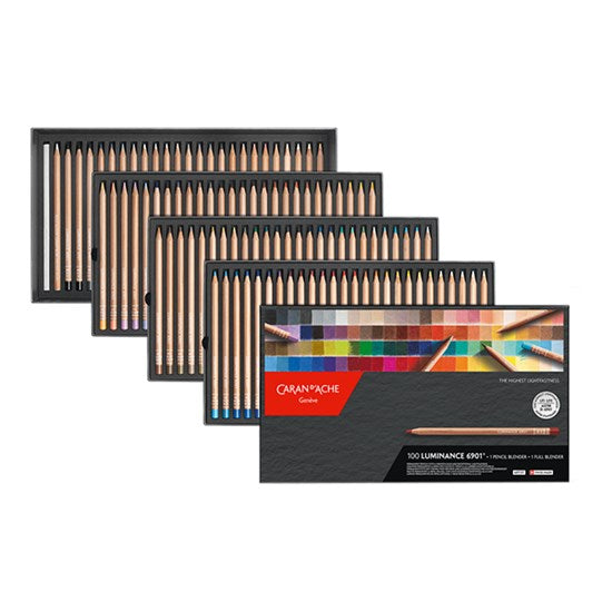 CARAN D'ACHE LUMINANCE 6901 100色セット Set of 100 Colored Pencils Luminance 6901 – DeSerres