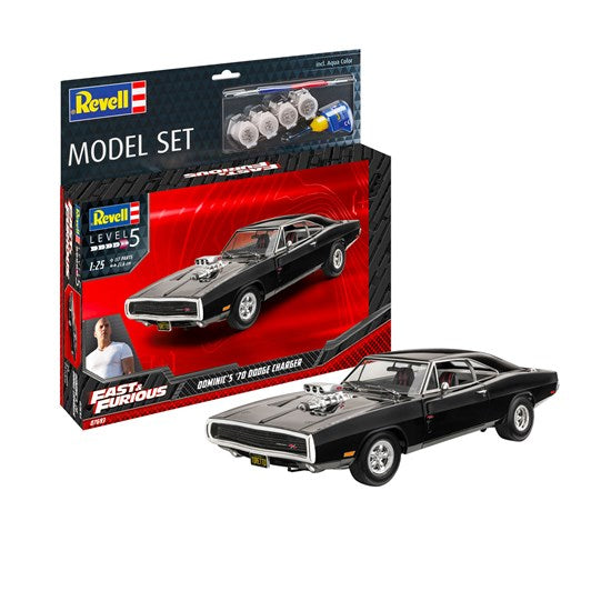 Revell FAST&FURIOUS 5台 Scale Model Kit - Fast & Furious, Dominic's 1970 Dodge Charger