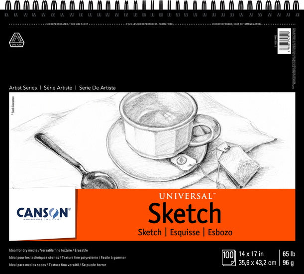 Sketchbook - spiral - 65lb - 14x17in (100s) – DeSerres