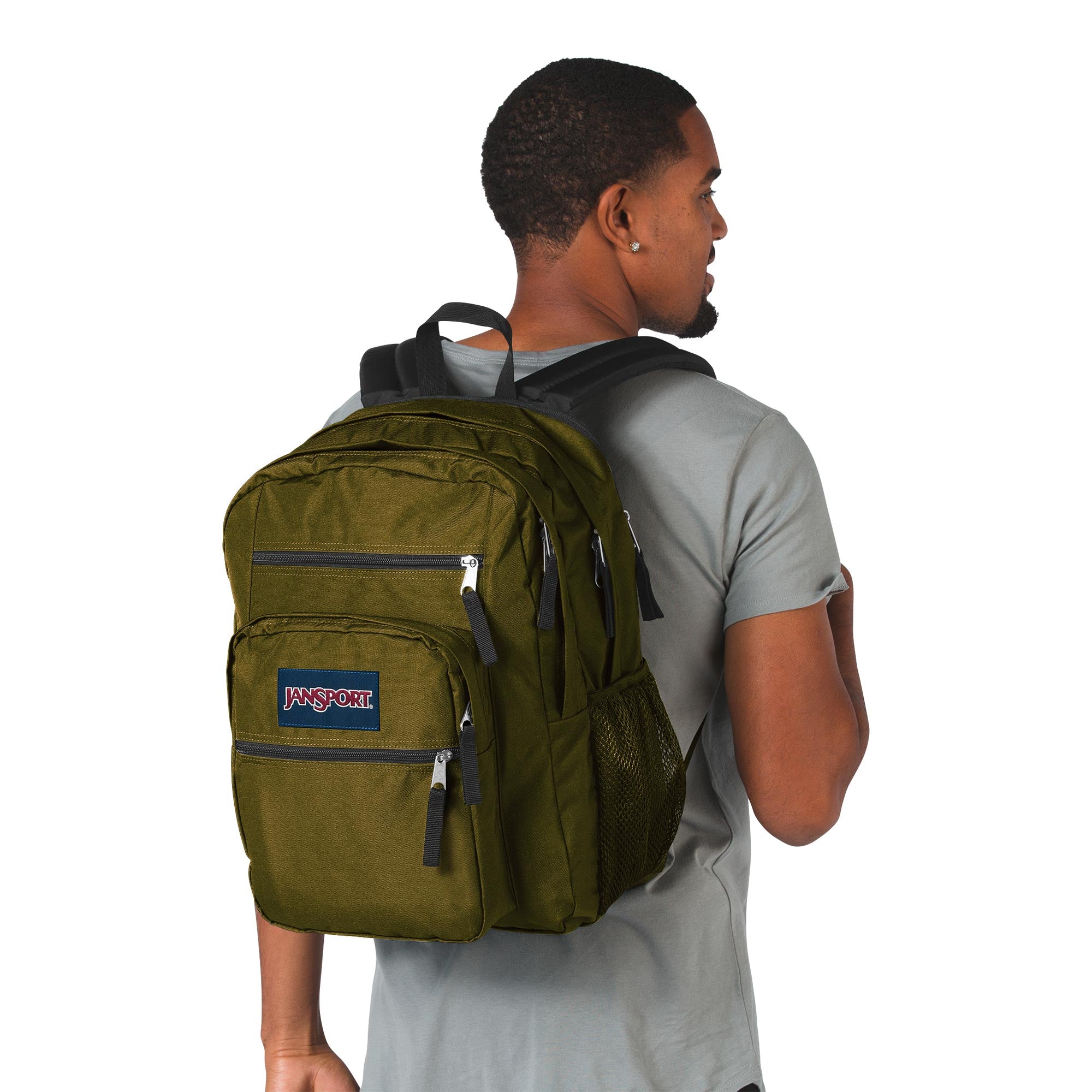 Big Student Backpack Army Green, 34 L
