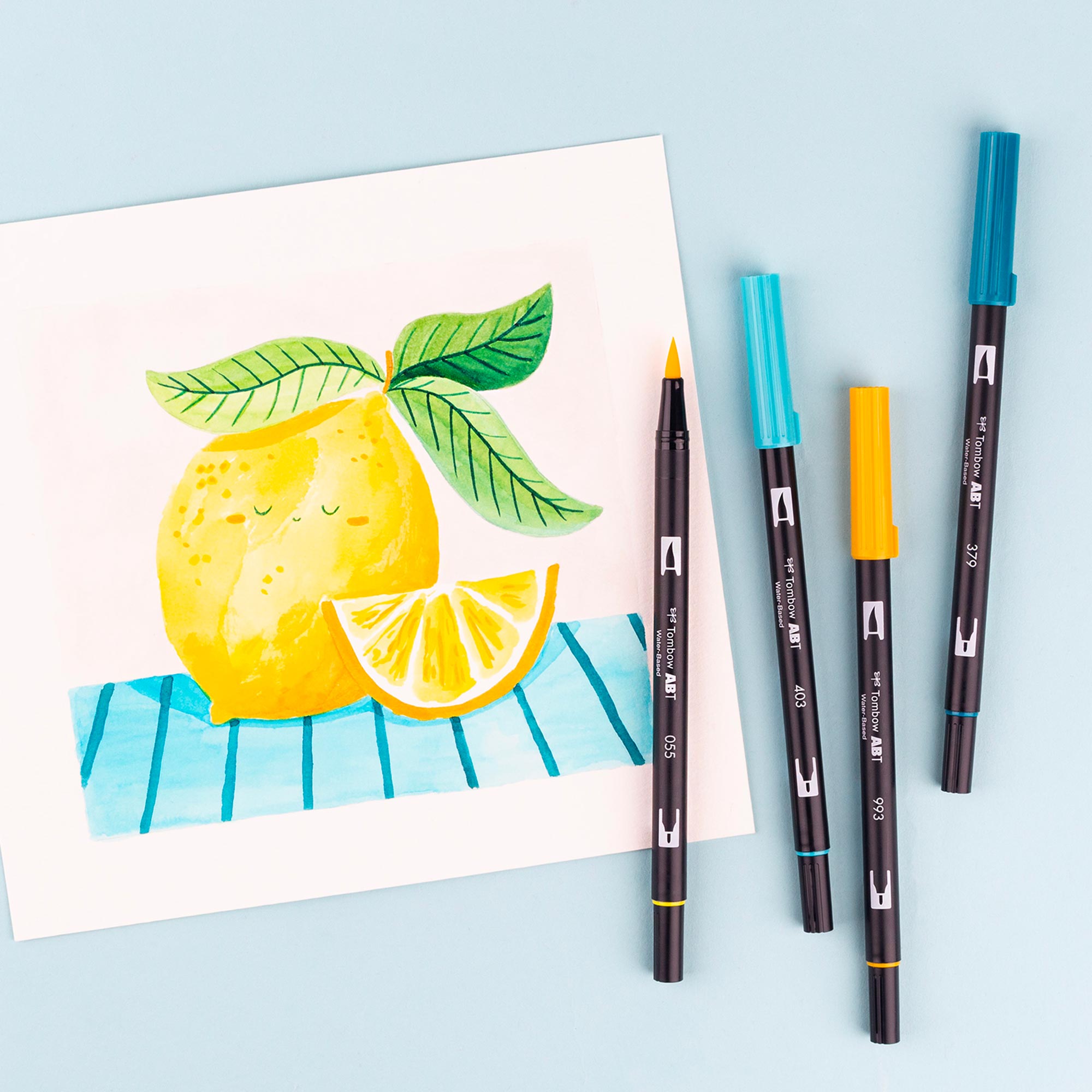 CDTテルペン Gusher 10ml Dual Brush Pens - Lemon Squeezy, 6 Pieces | DeSerres