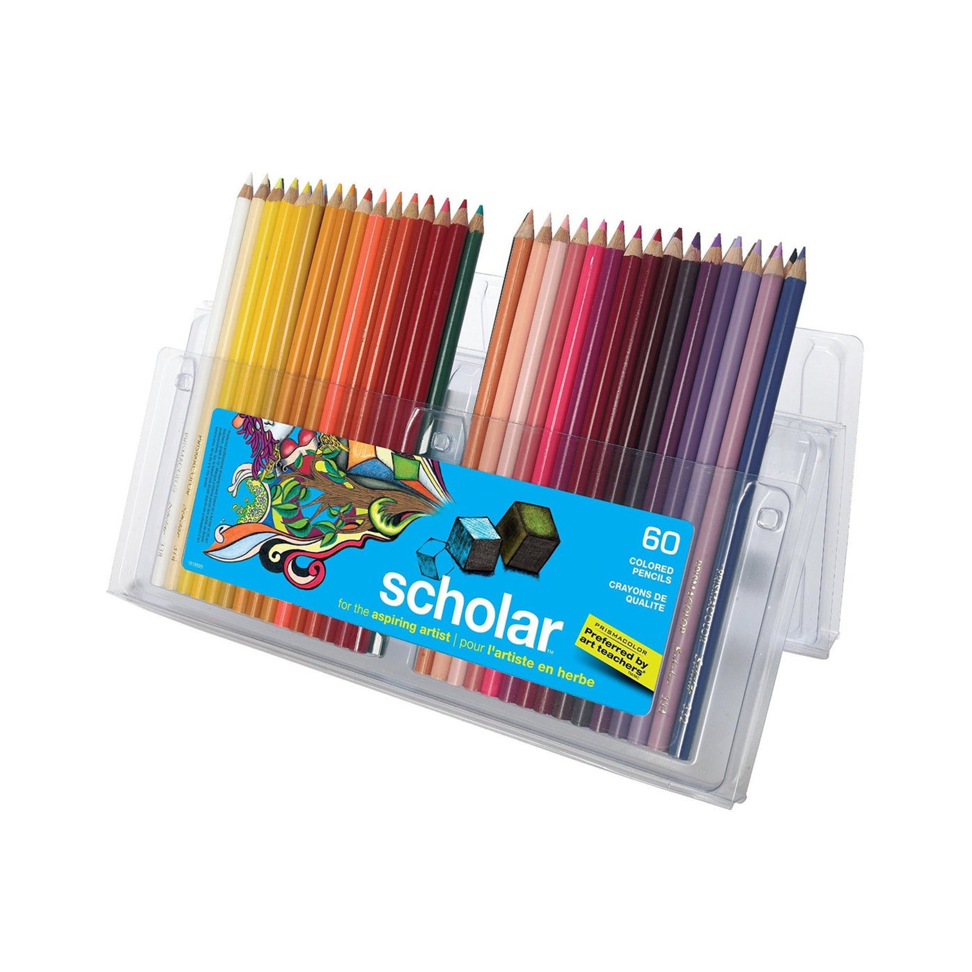 Ens. 60 crayons de couleur Scholar