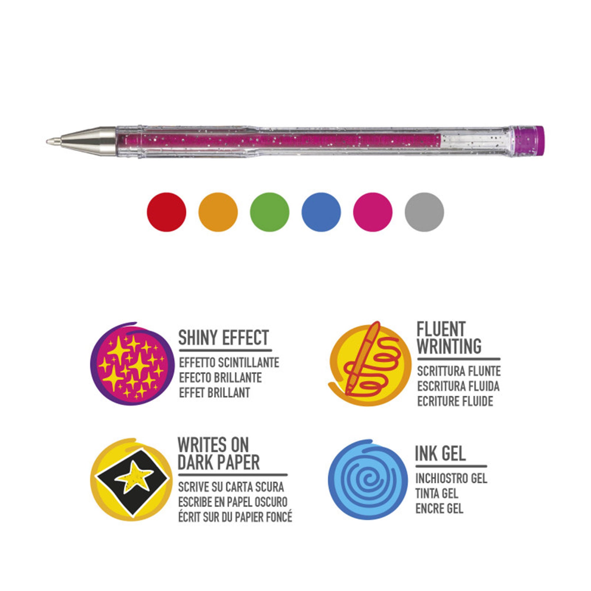 Glitter Gel Pens Glitter Calligraphy Pens Shuttle Art Glitter Gel