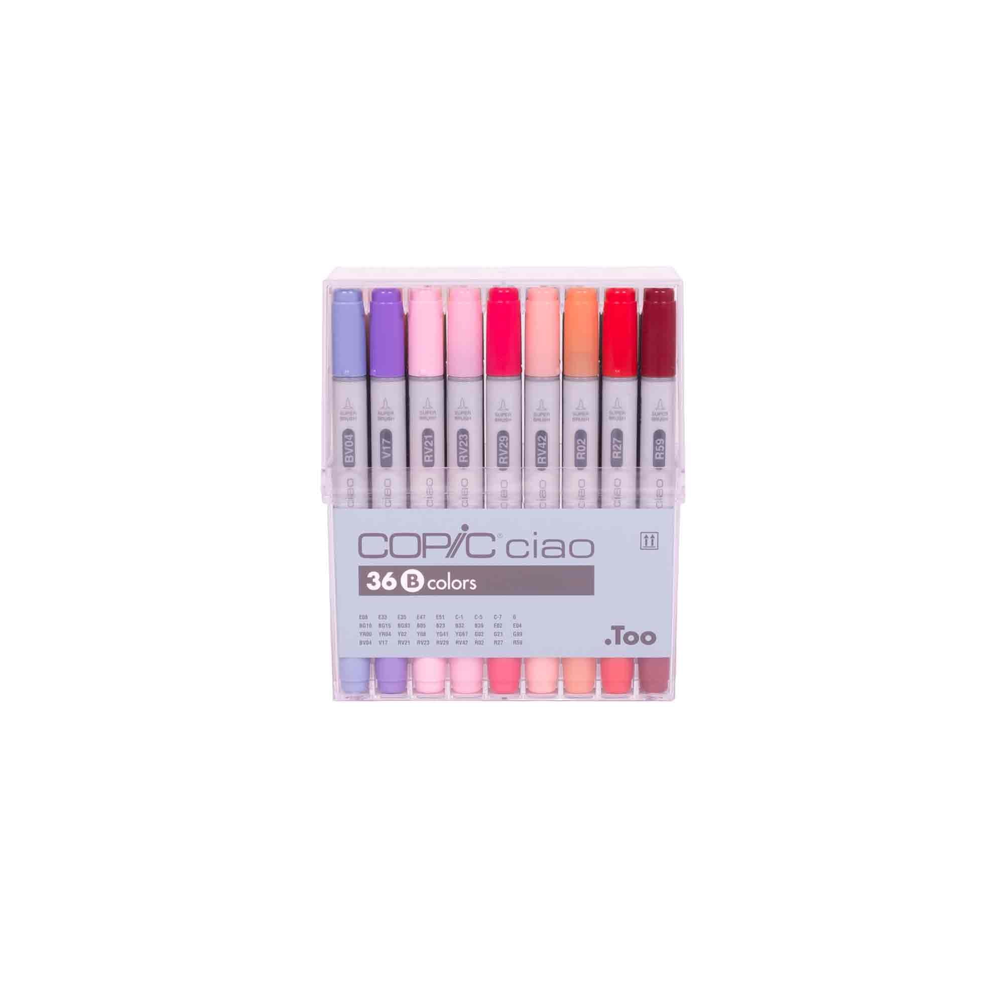 筆記具 Copic Ciao 36pc Set B Copic Ciao Markers - Set B, 36 Colours | DeSerres