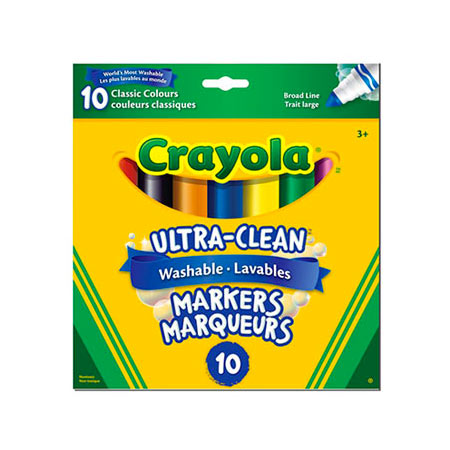 10 crayons feutres pour tissus à trait fin Crayola