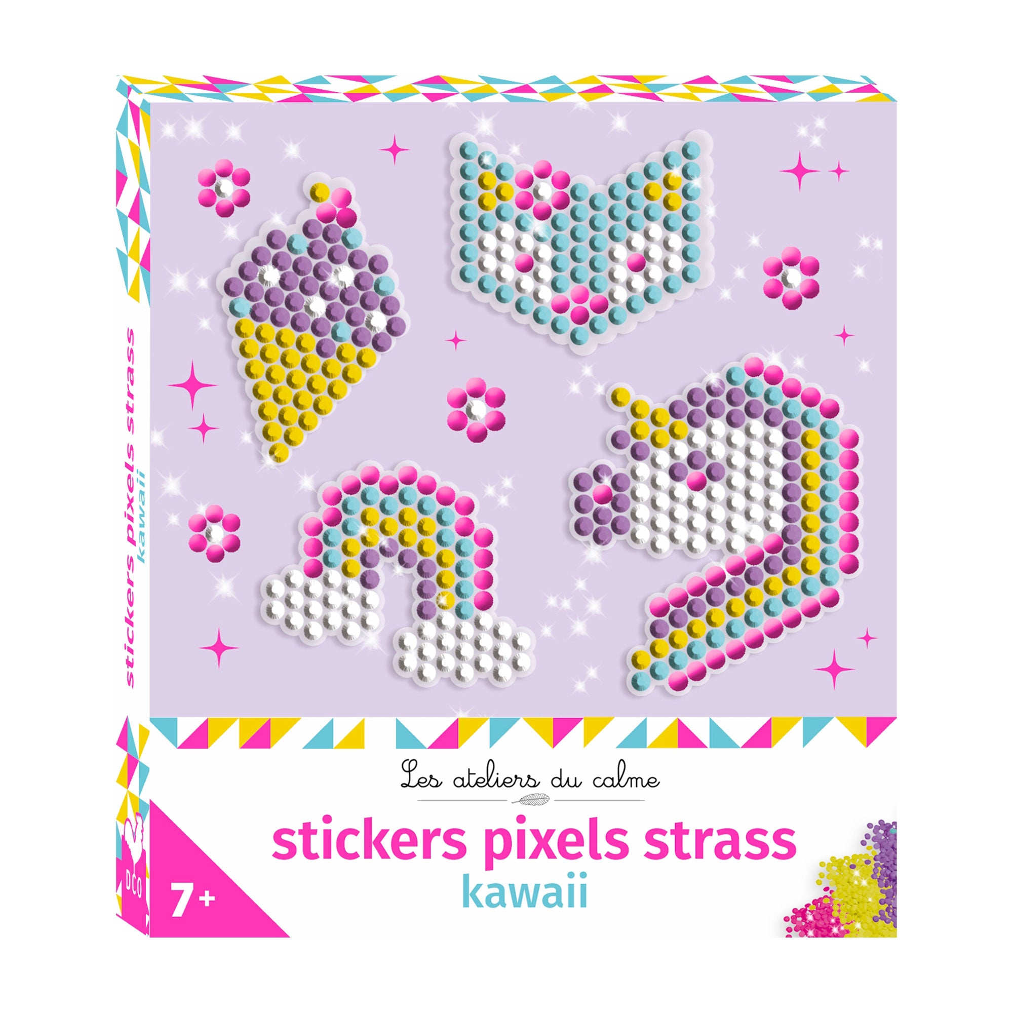 Stickers pixels strass : Kawaii
