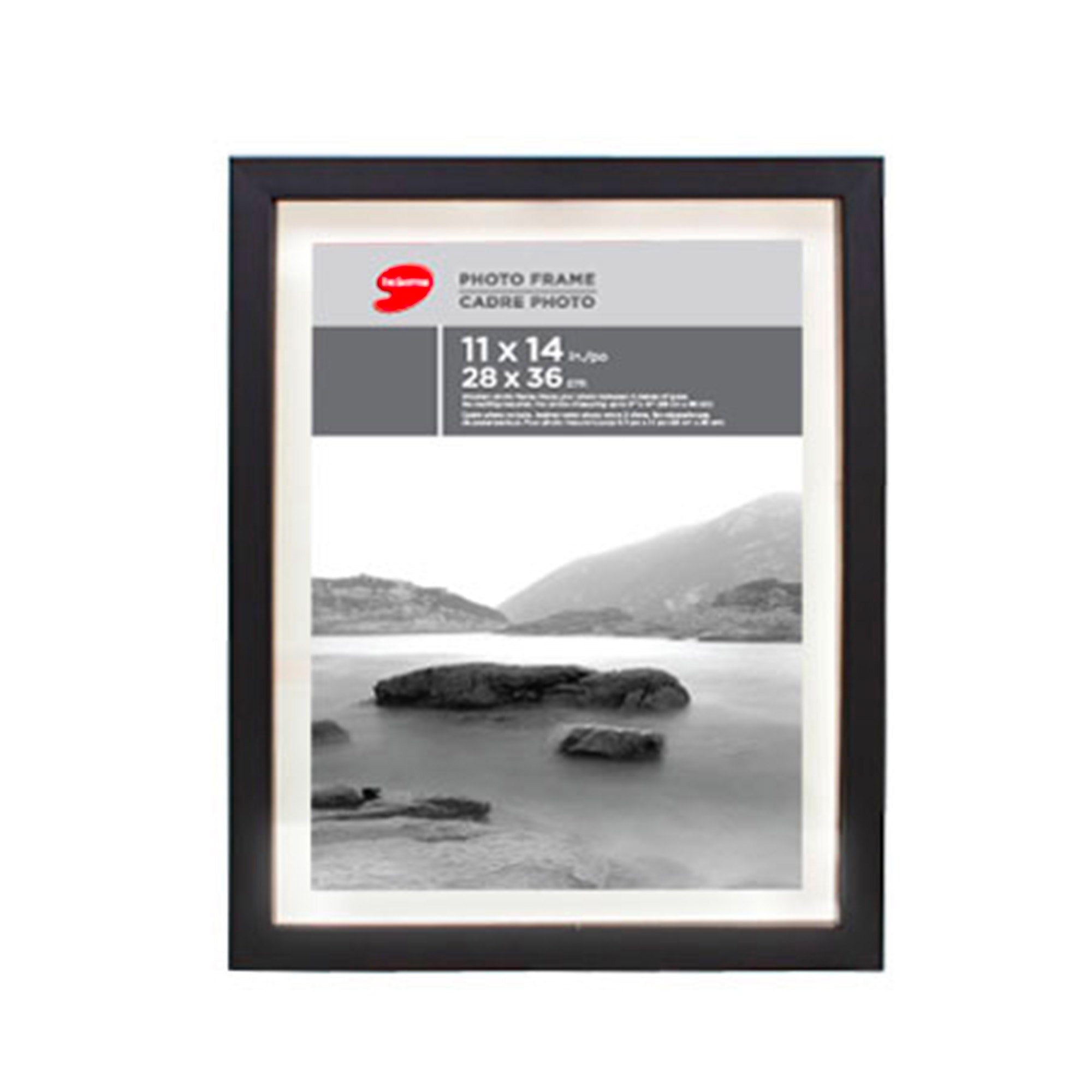 Double Glass Photo Frame Black or White &VerticalLine; DeSerres