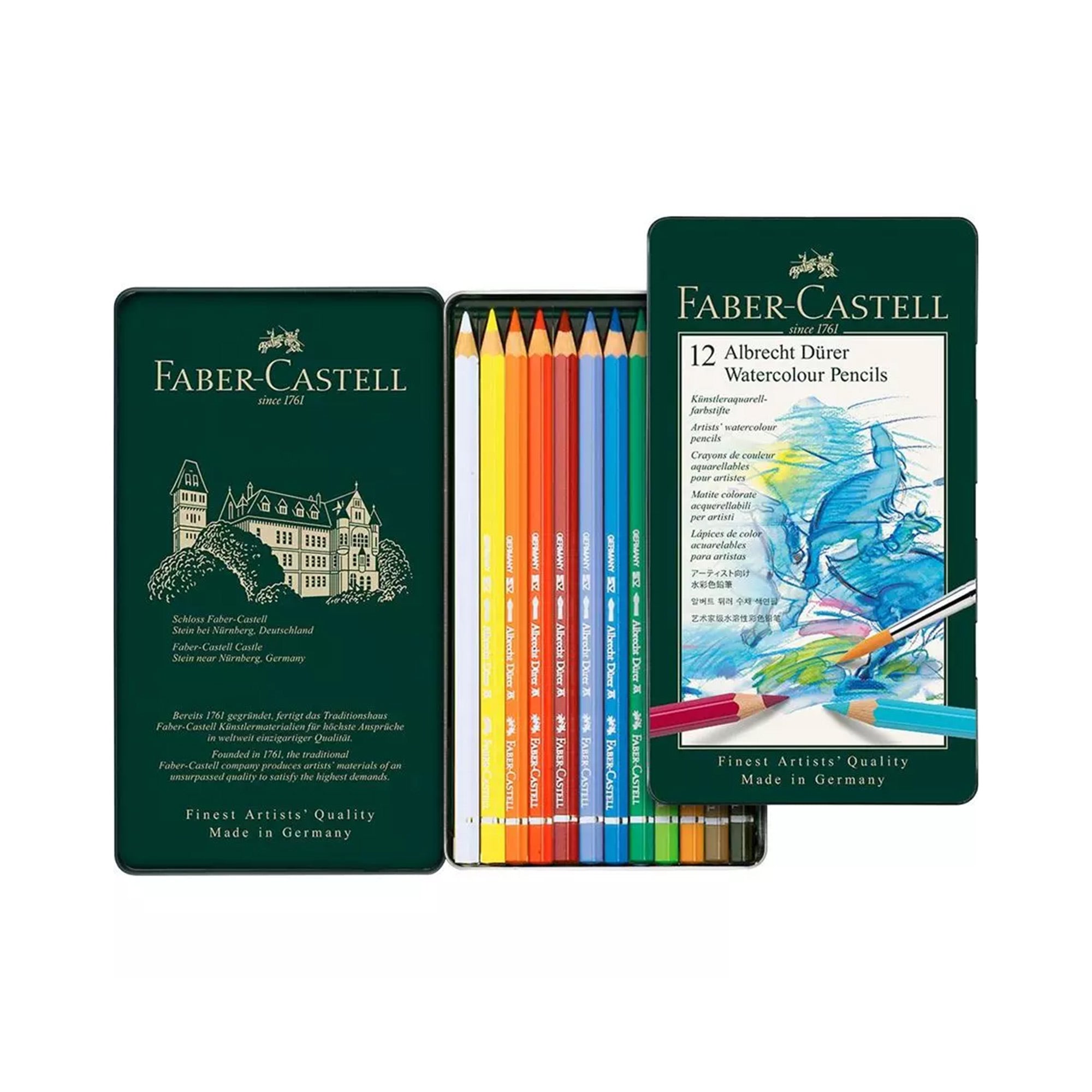 Découvrez les 12 Crayons de Couleur Castle Faber-Castell: 12 crayons de  couleur de qualité supérieure