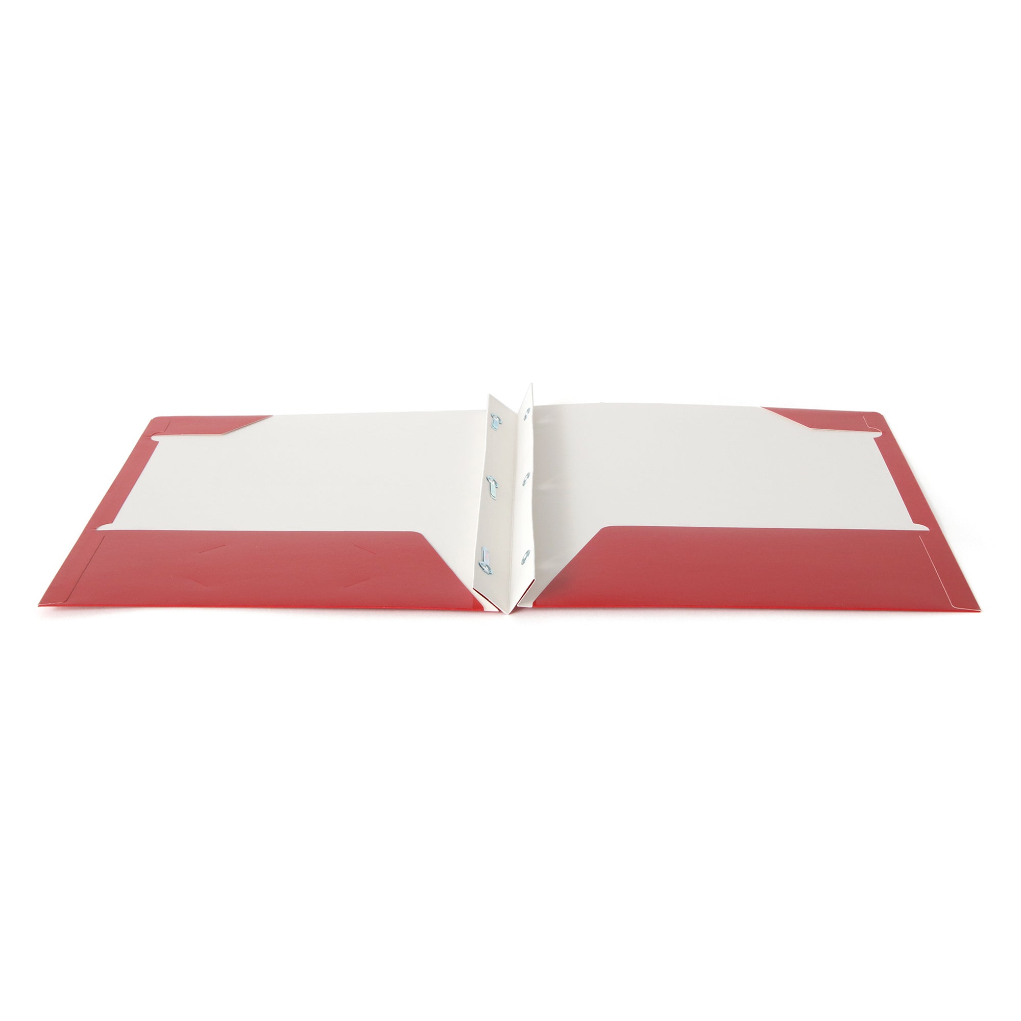 Cardboard Portfolio with Prongs Red &VerticalLine; DeSerres