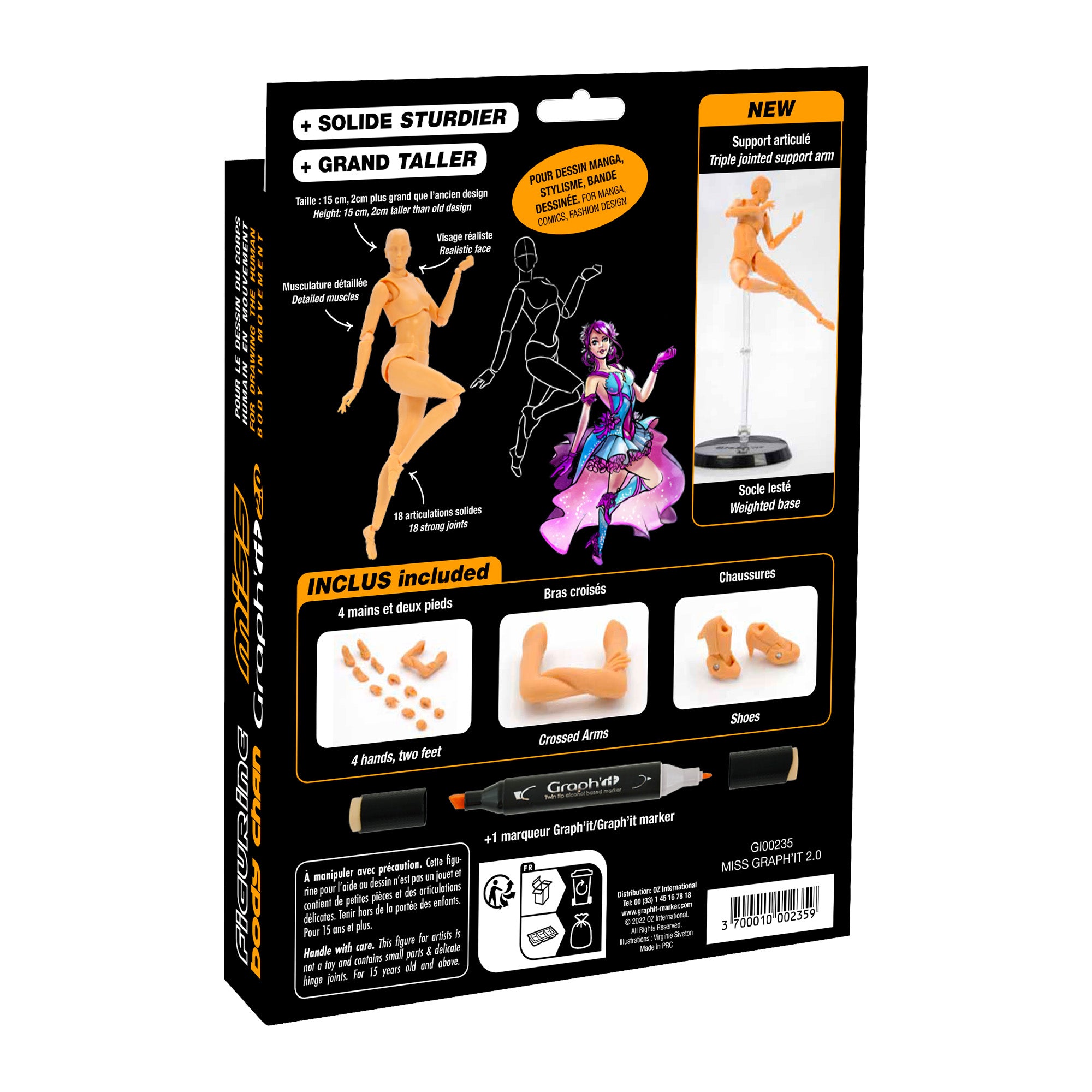 Miss Body Chan 2.0 Articulated Mannequin | DeSerres