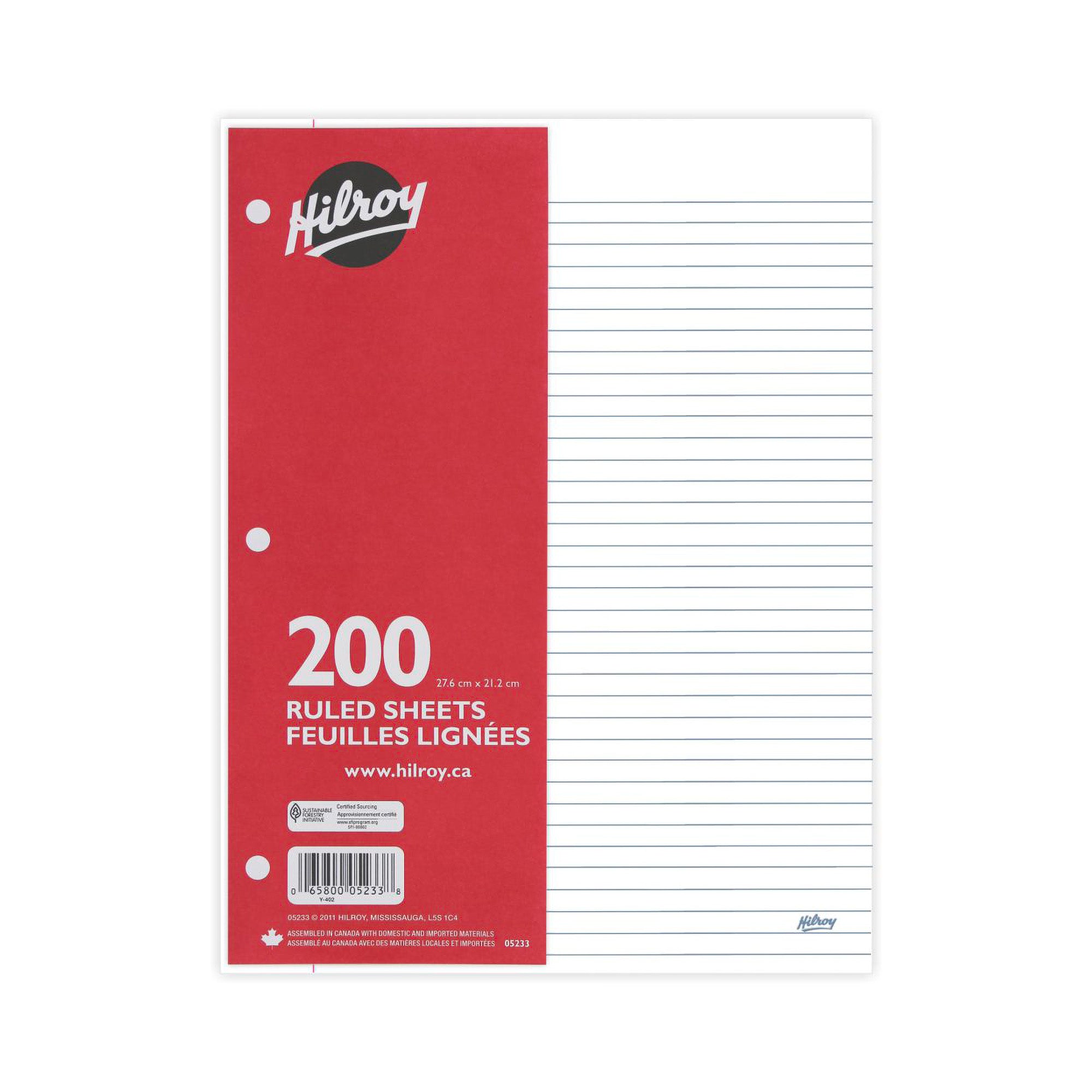 200Sheet Refill Paper Pack Ruled &VerticalLine; DeSerres