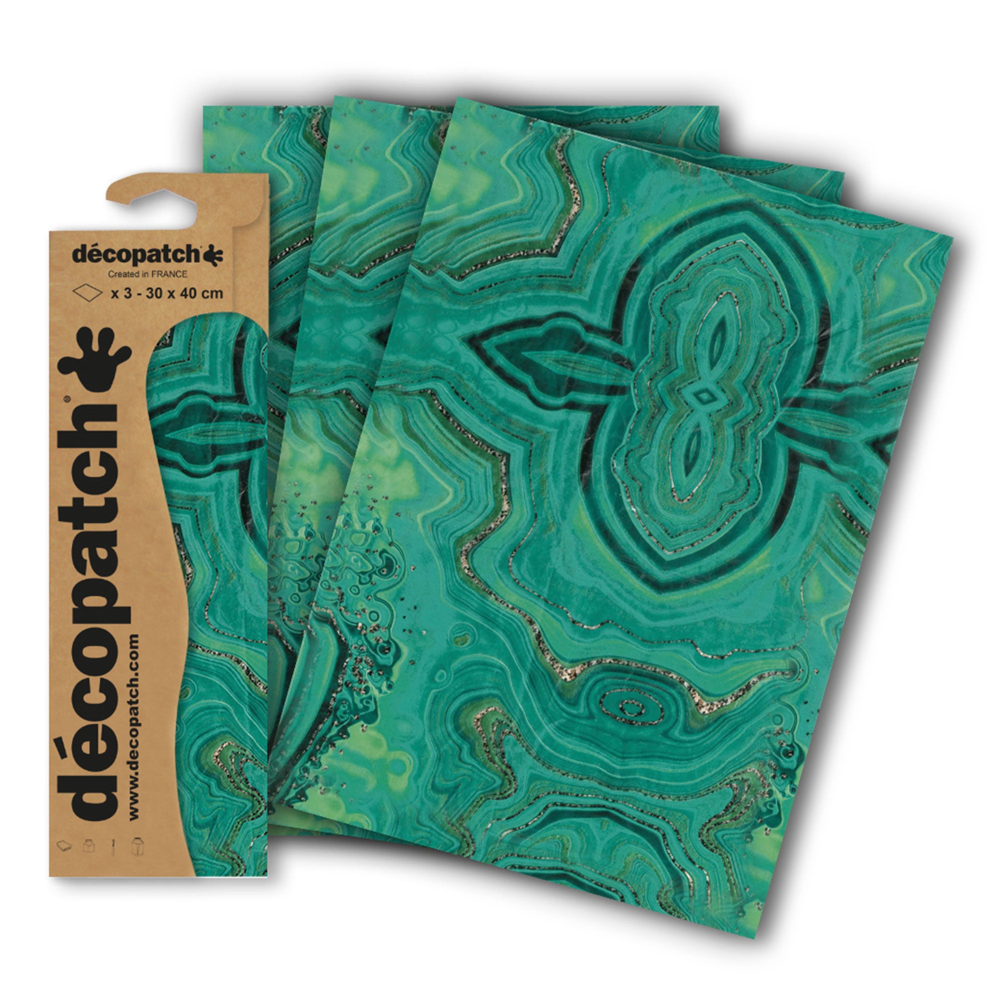 Printed Paper Green/Gold Marble &VerticalLine; DeSerres