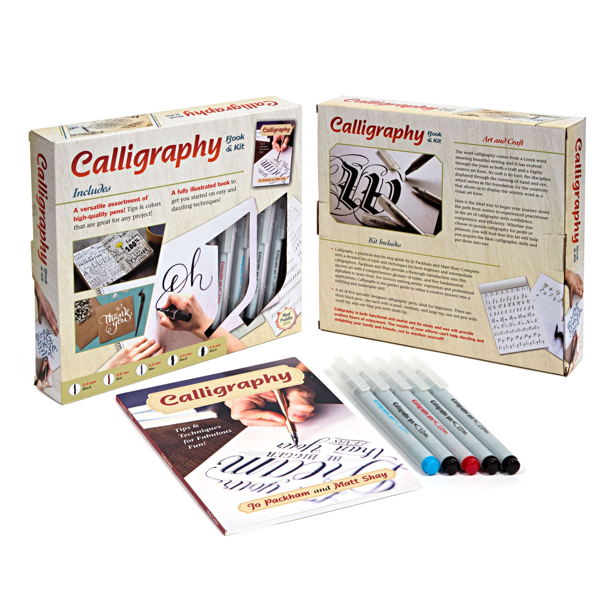 Calligraphy Pen Set, Hand Lettering Markers Set, Calligraphy Markers Pack,  Brush Lettering Kit, 2.0mm Markers, 3.5mm Markers, 5.0mm Markers 