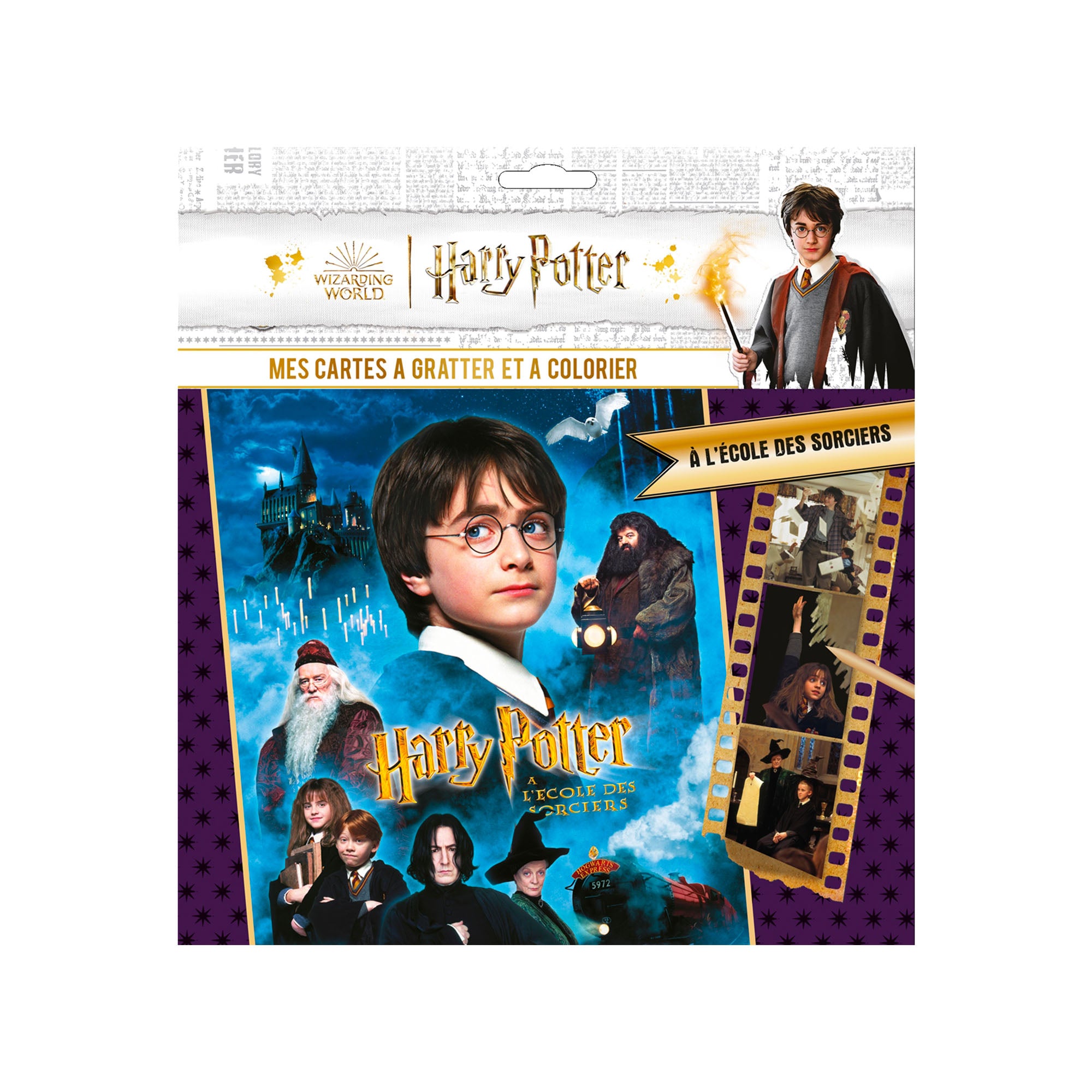 Harry Potter Mon coffret cartes à gratter et à colorier - Playbac