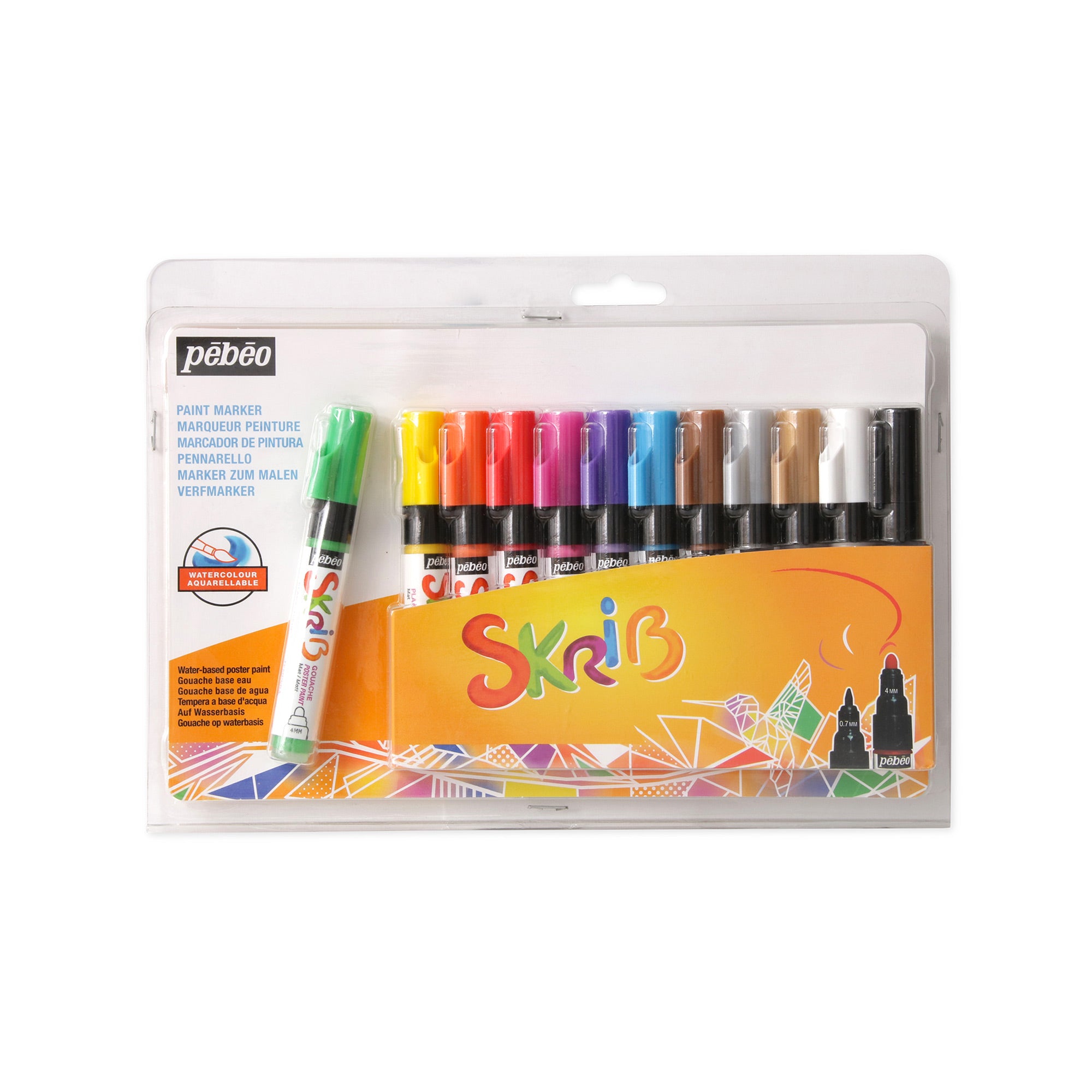 Skrib Acrylic Paint Markers - Classic (set of 12)