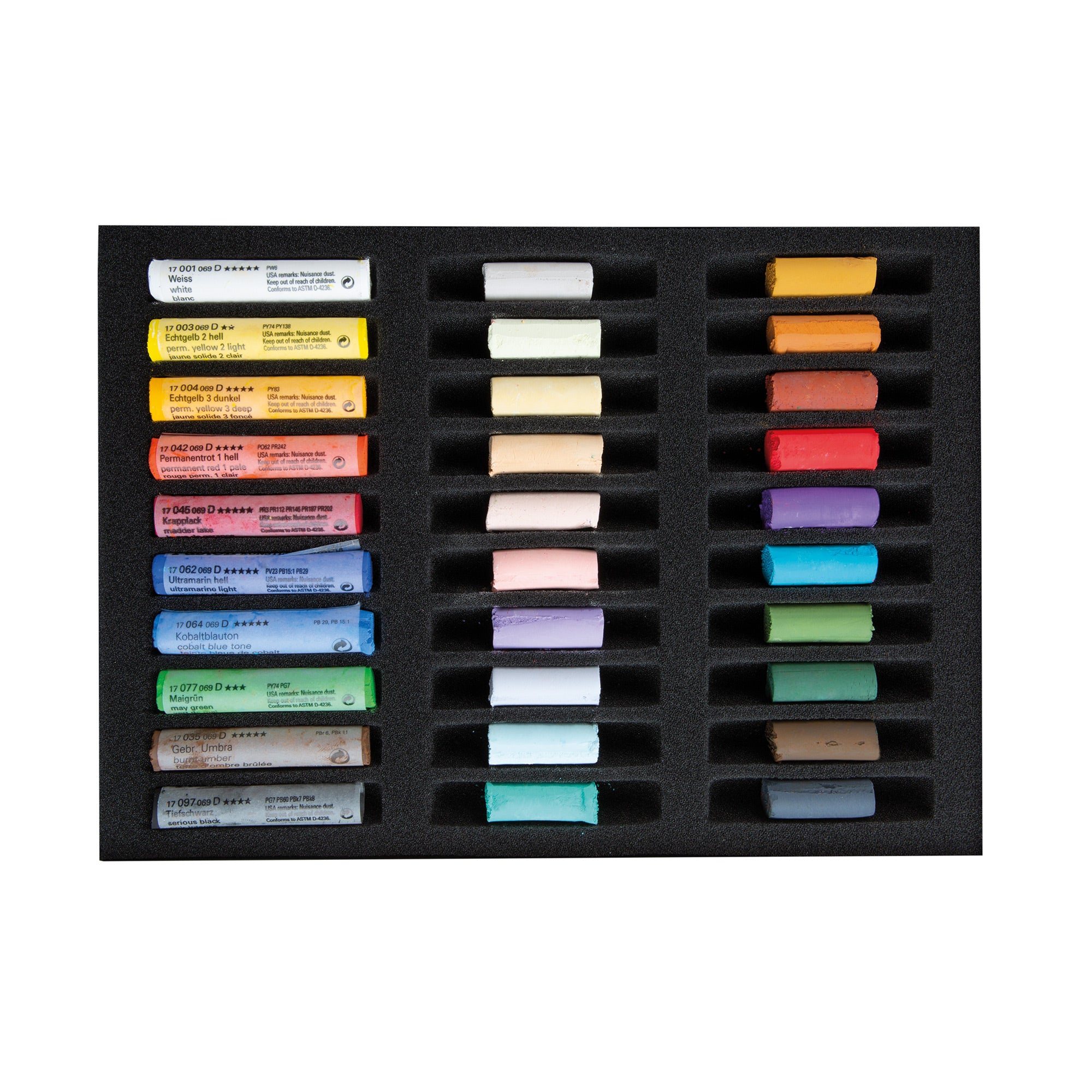 Pastels tendres Pigments extra-fins pour artistes, lot de 12 couleurs