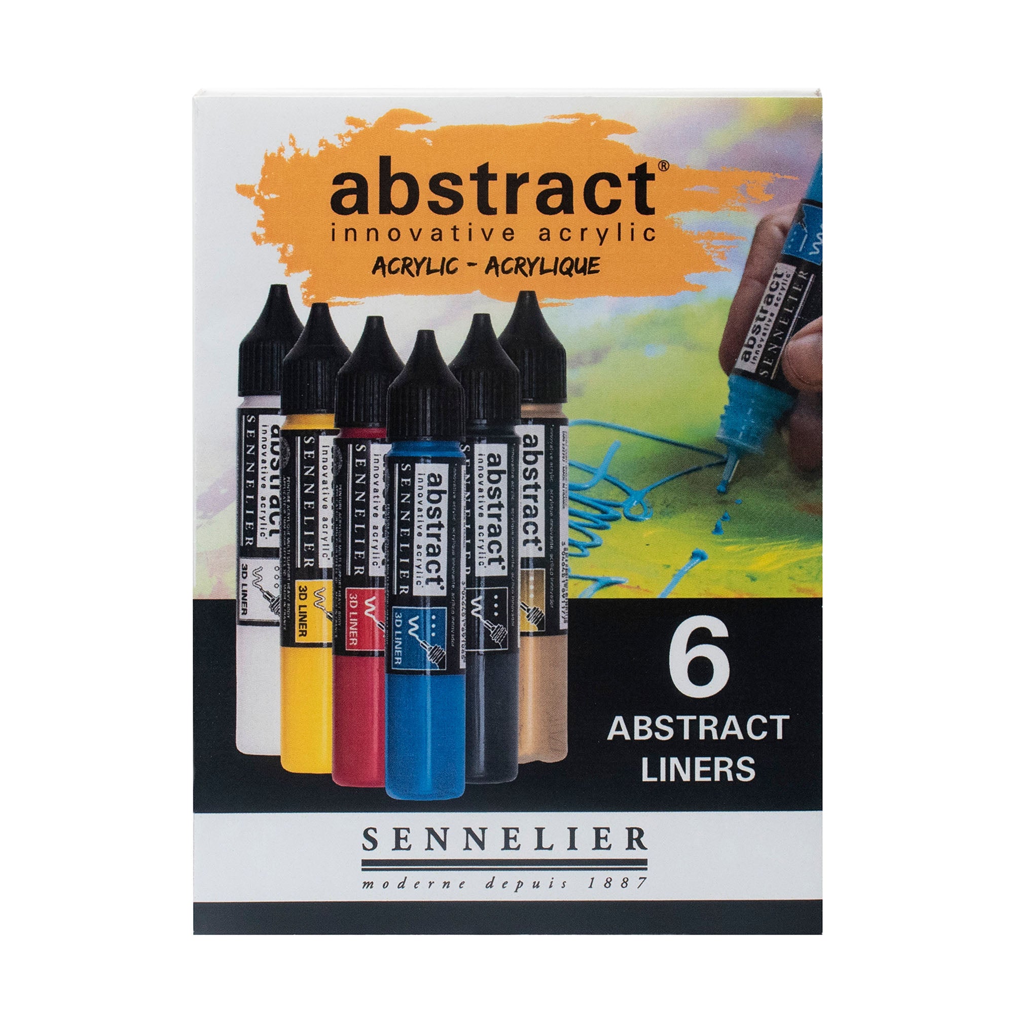 Ens. 6 marqueurs acryliques Abstract Liner