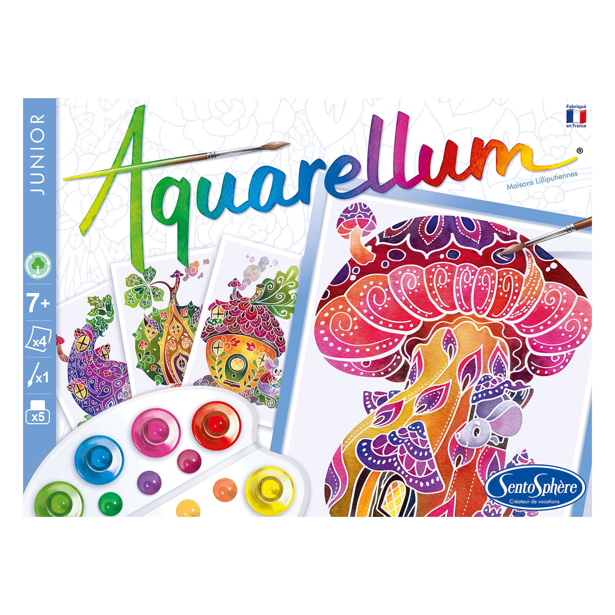 Coffret peinture Aquarellum junior - maisons lilliputiennes