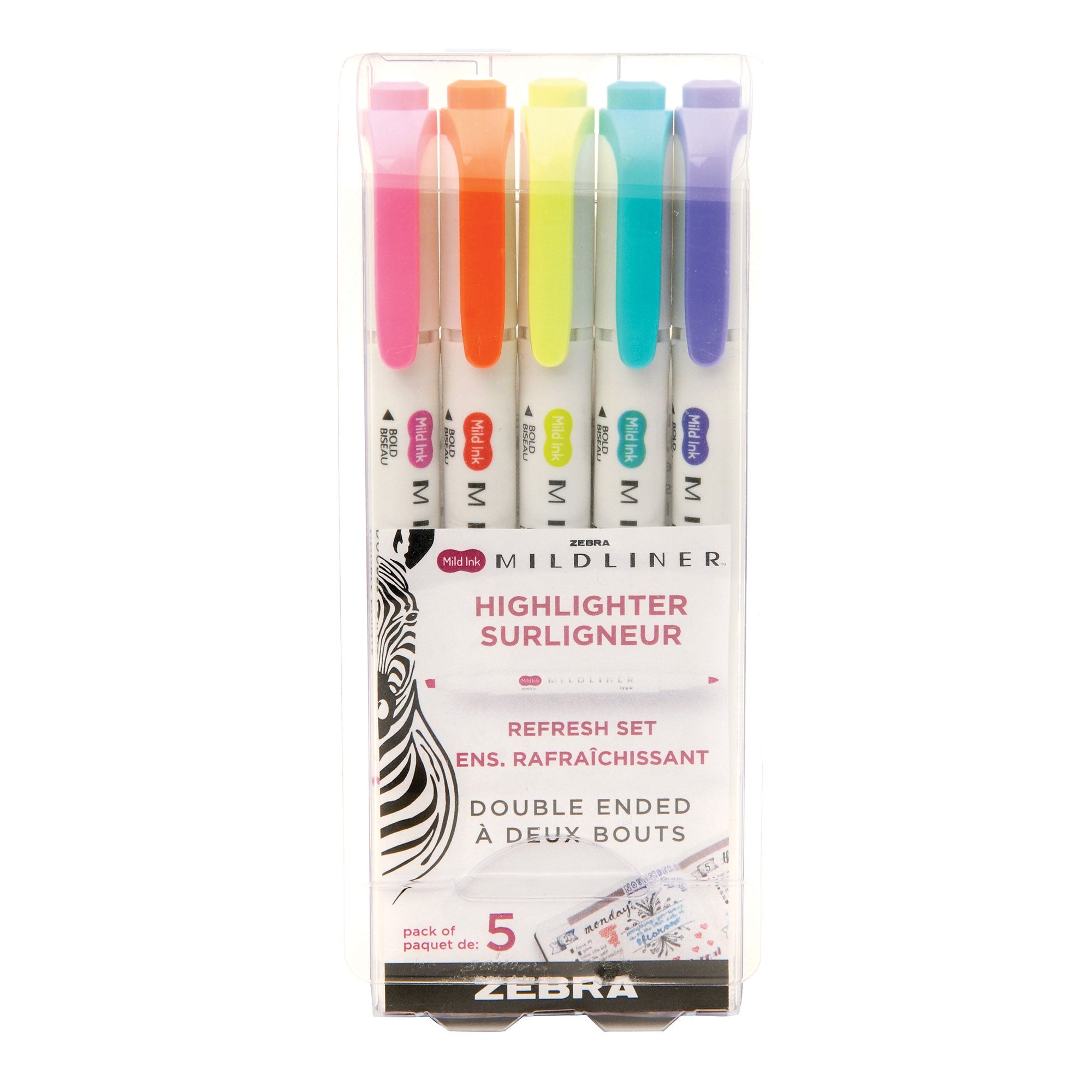 5-Pack Mildliner Creative Markers Refresh DeSerres