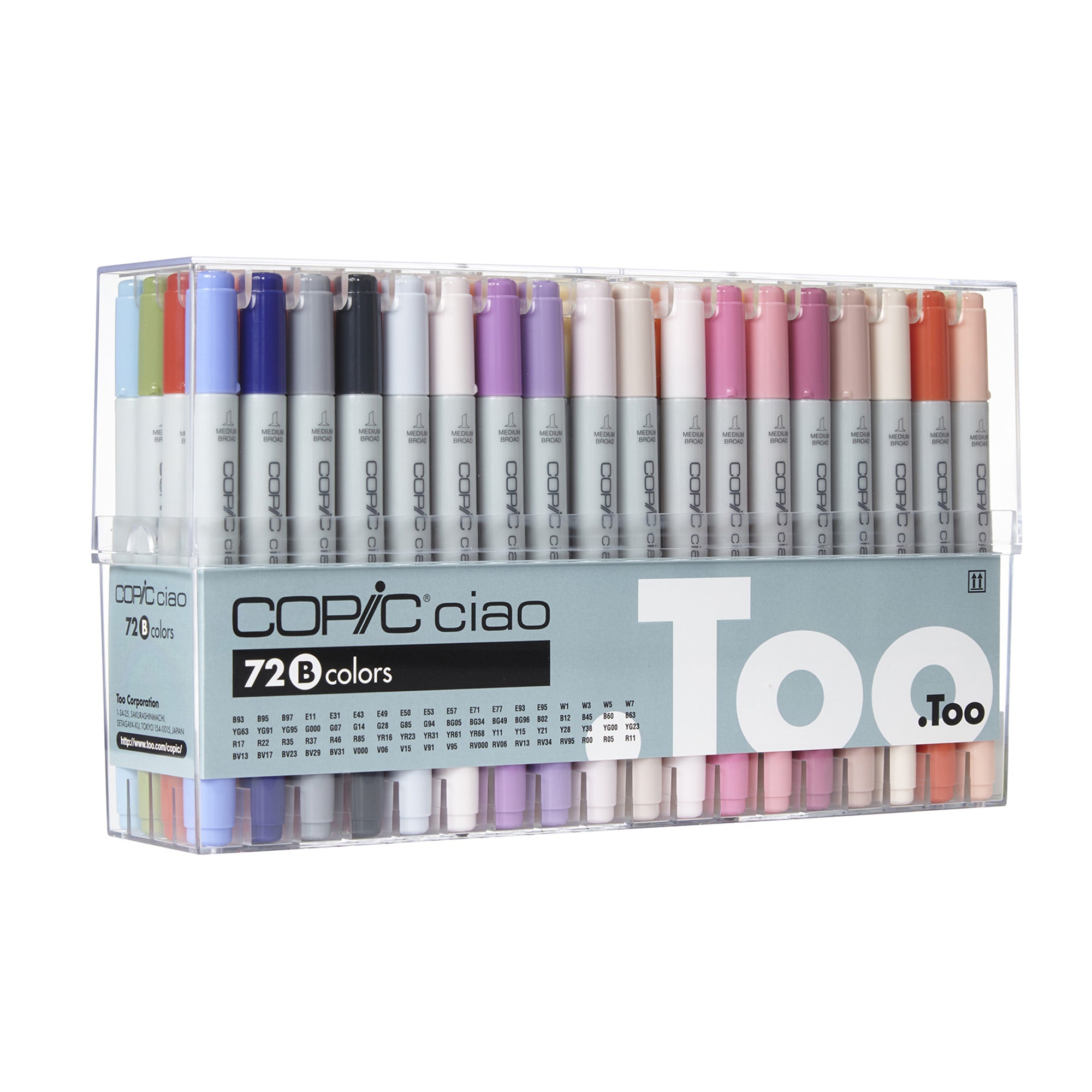 Copic Ciao Markers Set B, 72 Colours DeSerres