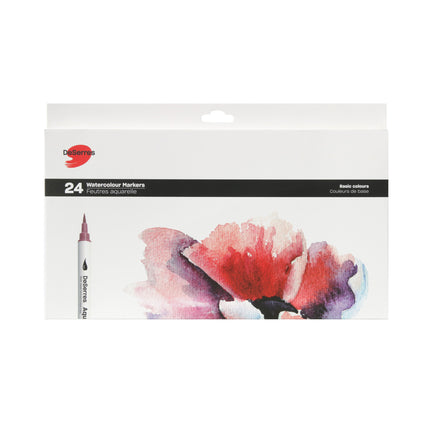24-Pack Watercolour Maestro Markers Set - Basic Colours