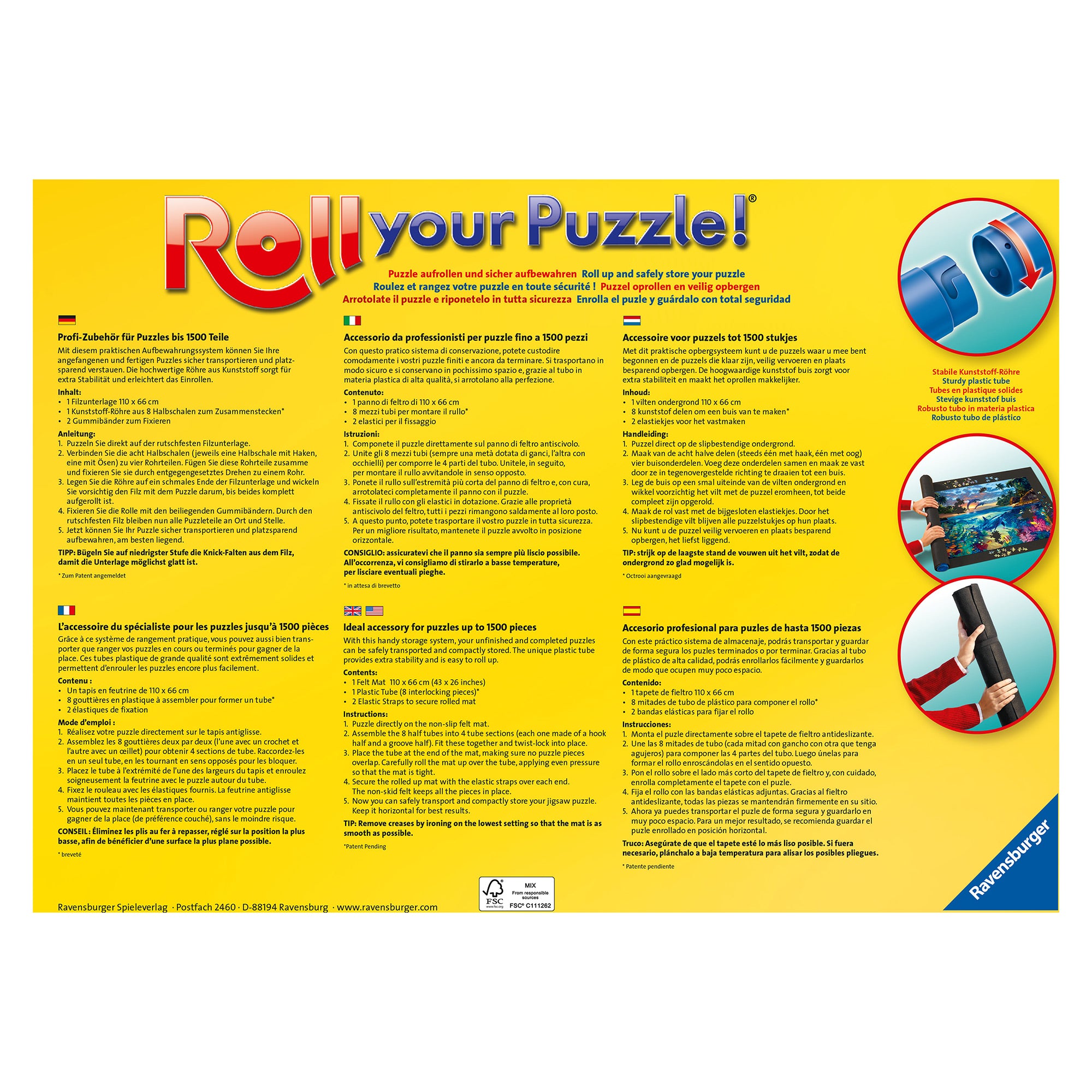 Ensemble de tapis Puzzle en feutre disponible en 3 couleurs