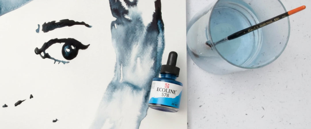 Watercolour ink drop technique: tips to get started easily