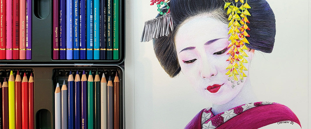 Coloured pencil portrait