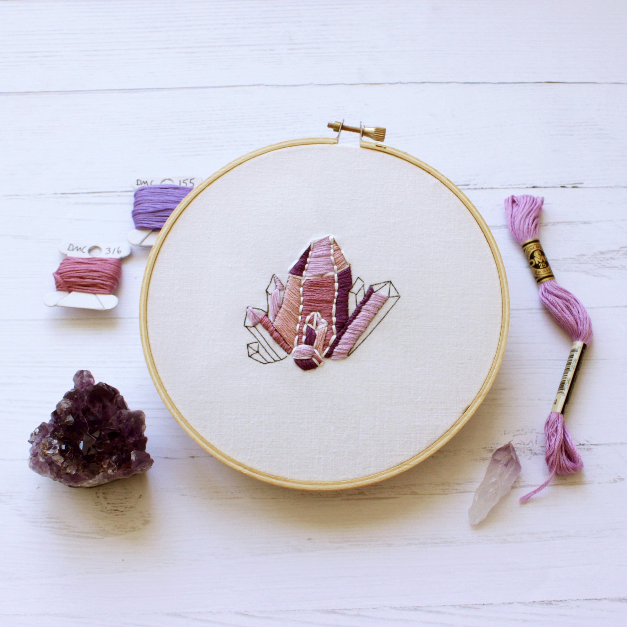 Satin Stitch Gem Stones