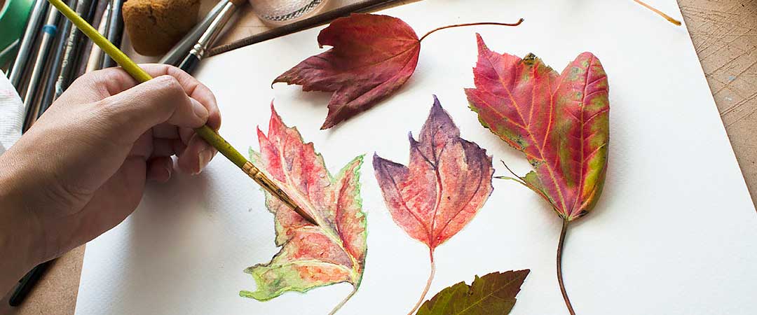 Watercolour Autumn Leaves (EN)
