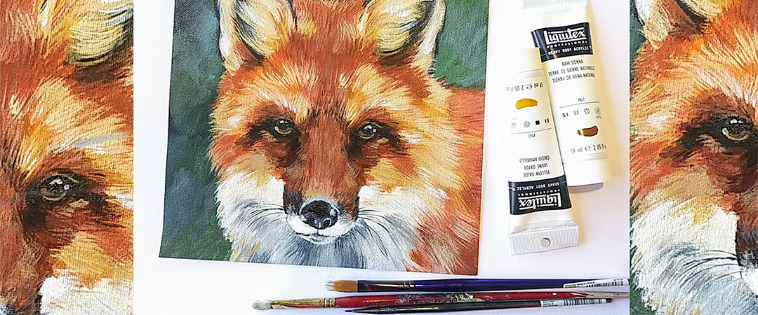 Acrylic: How to Paint a Realistic Fox (FR)