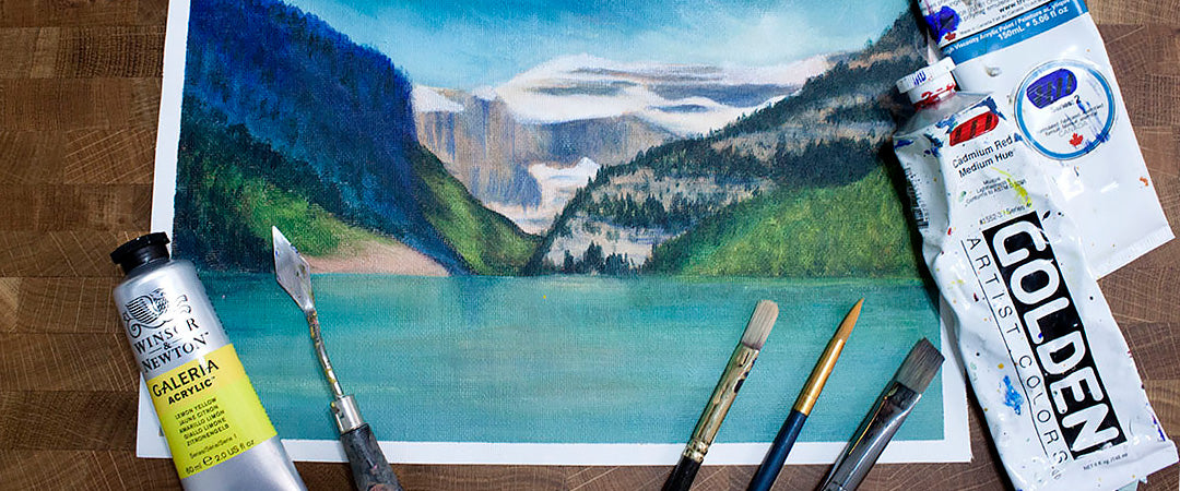 Intro to Landscape Acrylic Painting: Lake Louise Part II (EN)