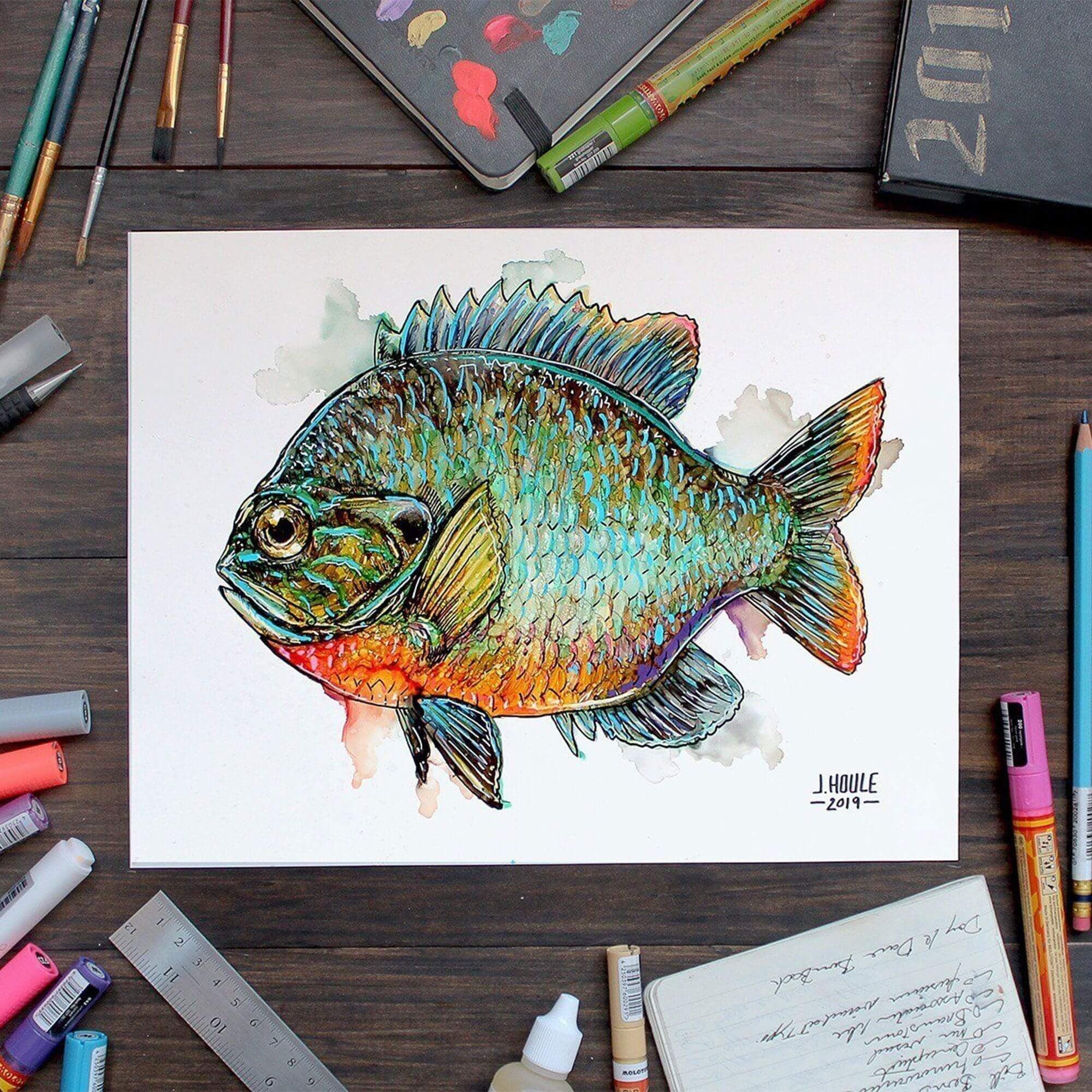 Drawing technique with markers by Justin Houle