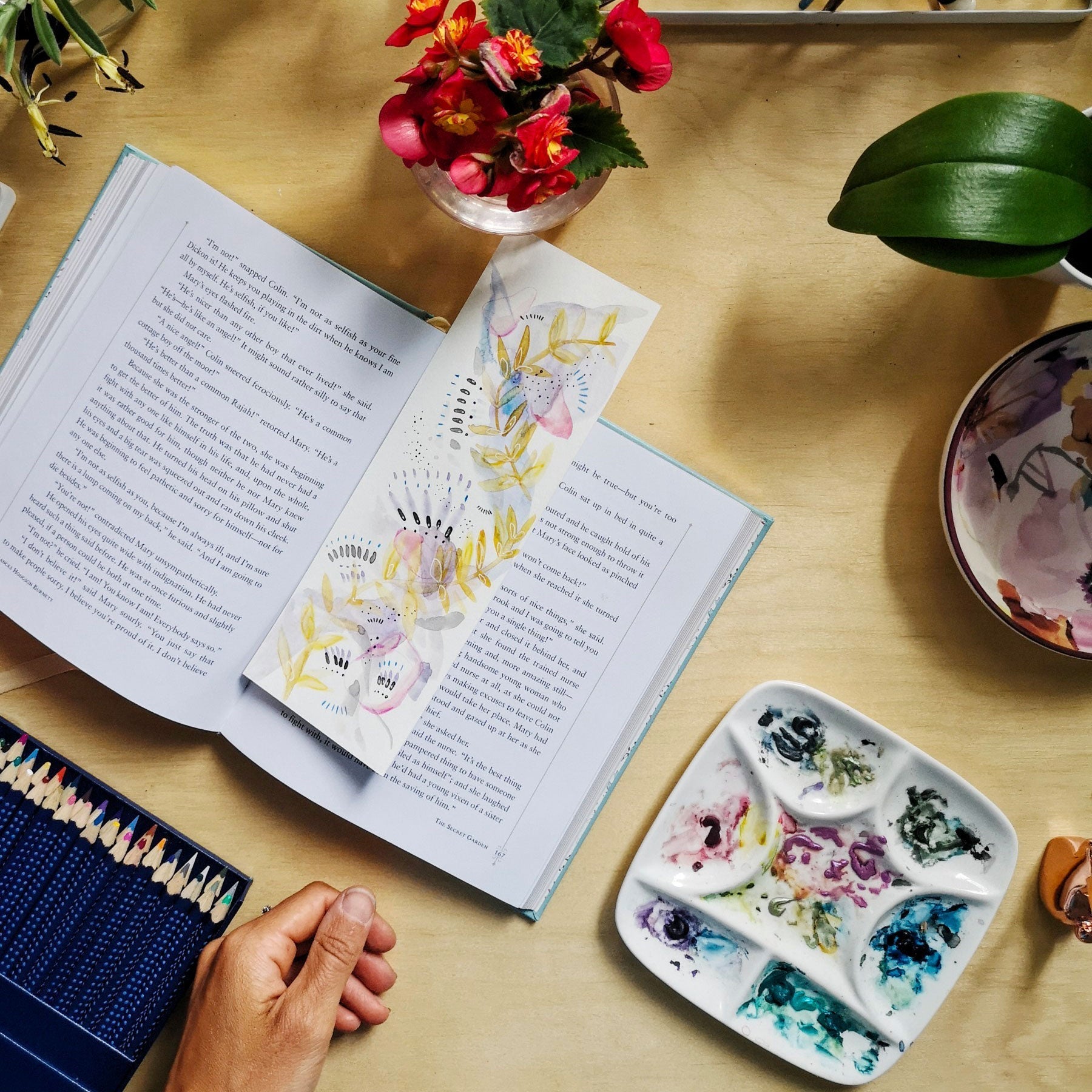 Watercolour Bookmark by Lysa Jordan