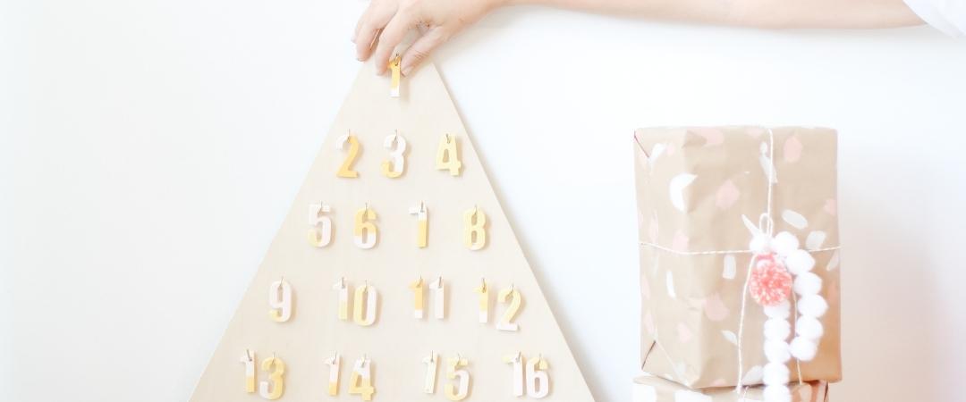 DIY Christmas Countdown Using Jesmonite