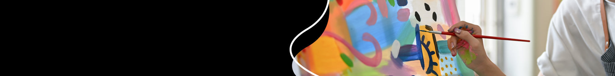 A person painting with acrylic paint