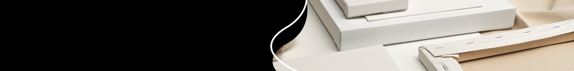 Canvases and wood panels ready to paint