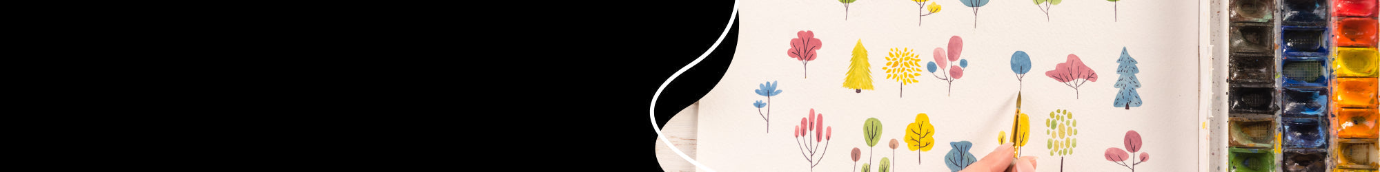 Watercolor painting of flowers