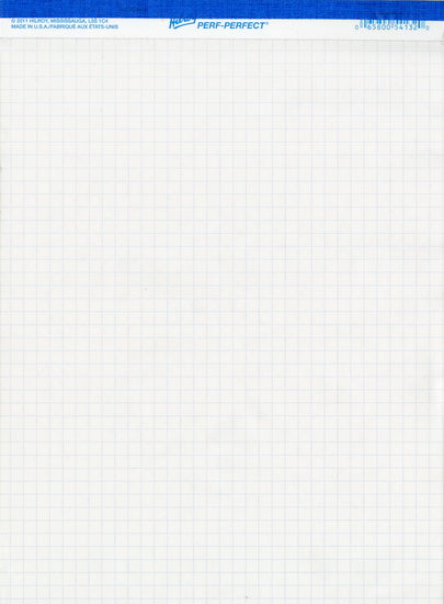 Tablette quadrillée 4PC blanche let. 50fles