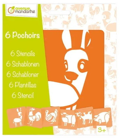 Set of 6 Stencils – Farm Animals