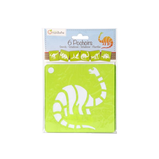 6-Pack Stencils - Dinosaurs