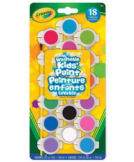 18-Colour Washable Kids' Paint Set